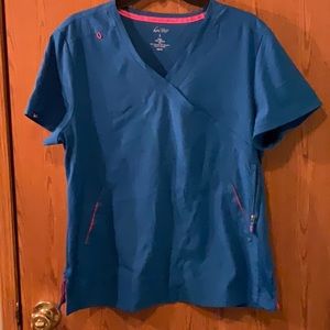 COPY - Koi lite royal blue lg. scrub top